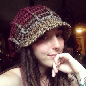 Crochet Hat Pattern - Ridgeline Peaked Slouchy Hat