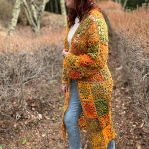Flower Duster Crochet Pattern // Long Sweater Coat image 9