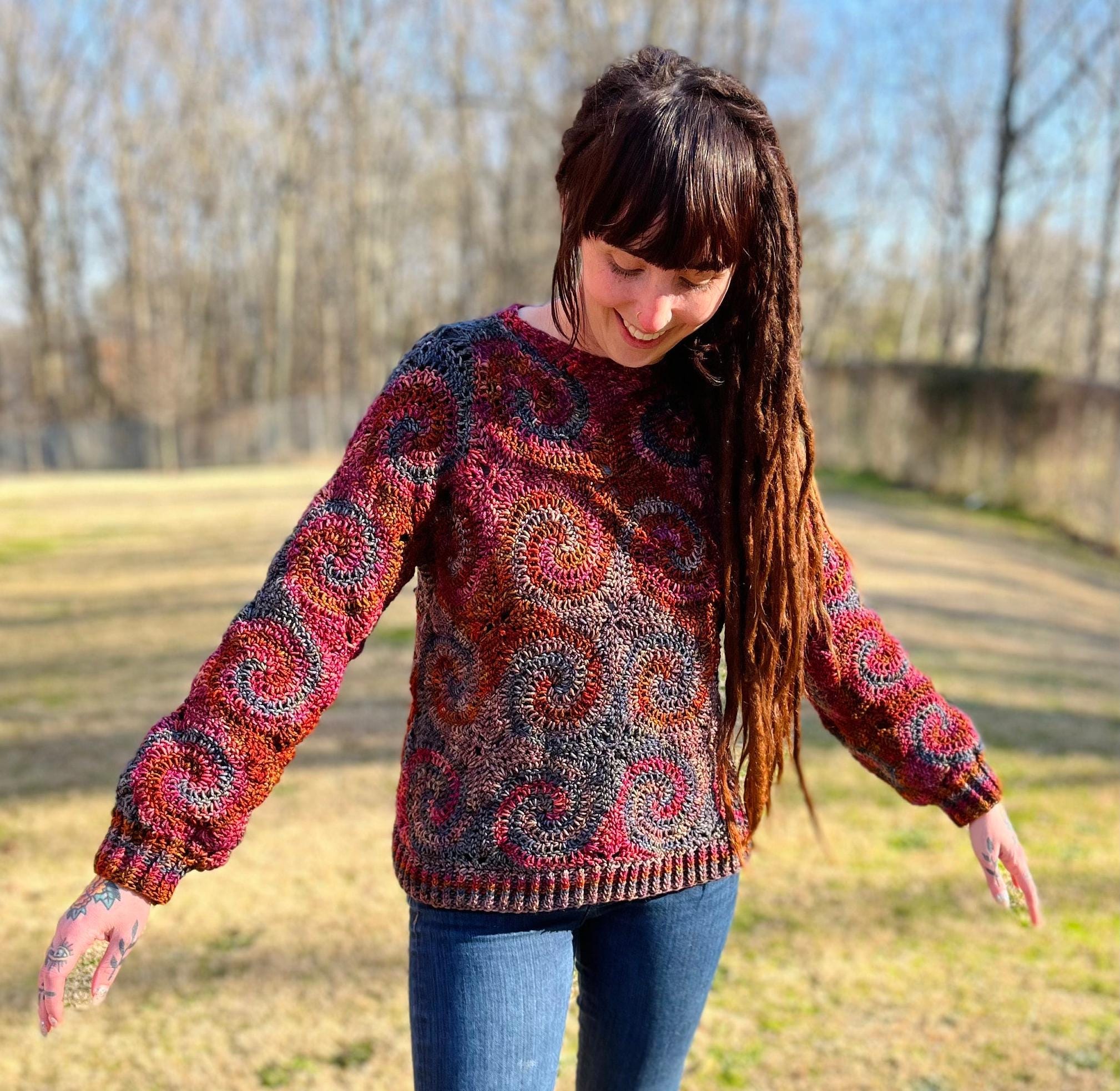 Crochet Sweater Pattern - Love Spiral Crochet Sweater Crochet Sweater Pattern - Love Spiral Crochet Sweater