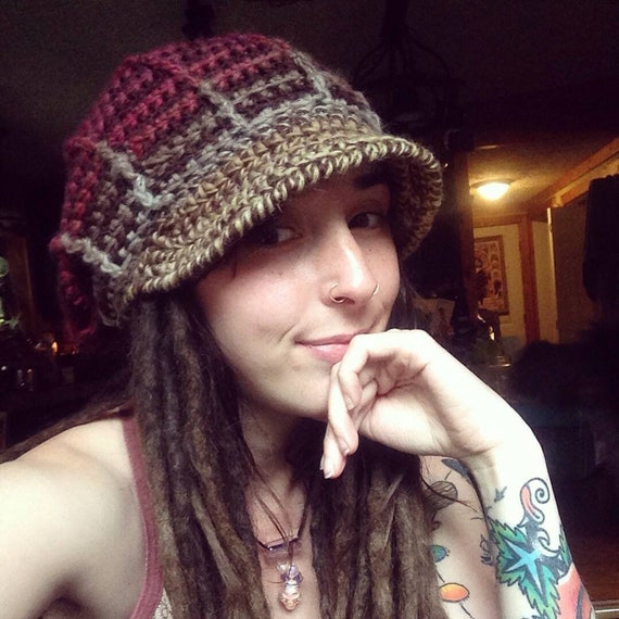 Crochet Hat Pattern - Ridgeline Peaked Slouchy Hat - Etsy display picture 1