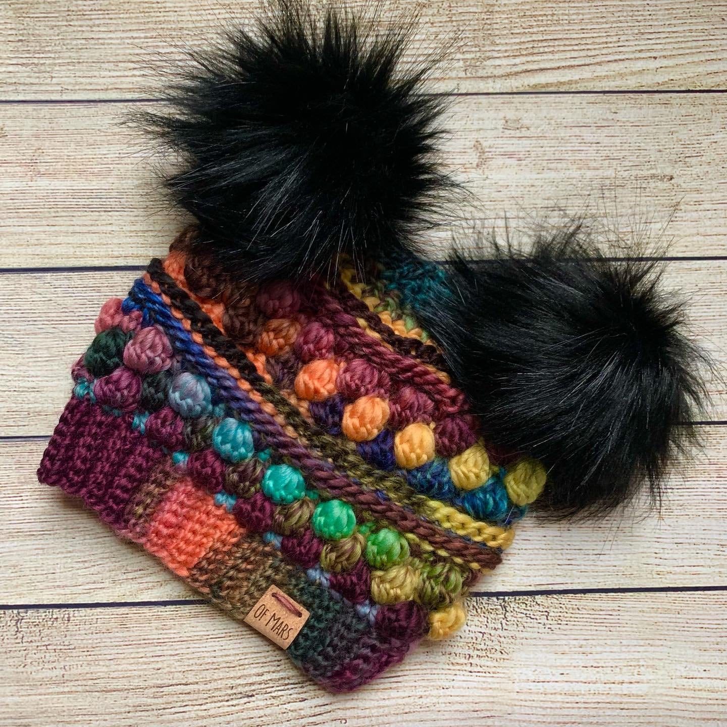 Wobble Bobble Beanie Crochet Pattern – Textured Winter Hat (PDF Pattern ...