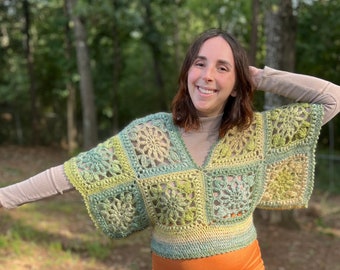 Flouncy Flower Top Crochet Pattern