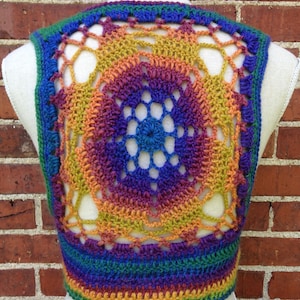 Crochet Vest Pattern Luna Mandala Vest image 3