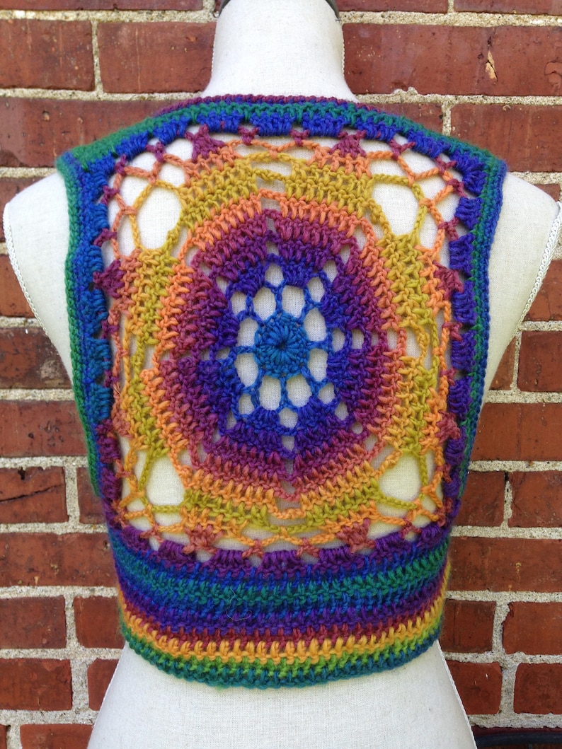 Crochet Vest Pattern Luna Mandala Vest image 3