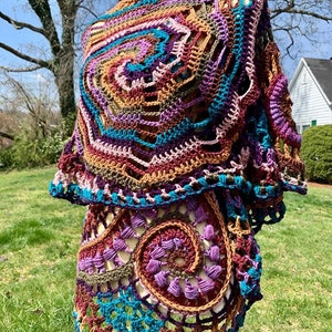 Freeform Crochet Pattern Swirly Paisley // Spiral Tutorial image 8