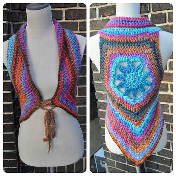 Crochet Vest Pattern Blossom Mandala Vest PATTERN Easy Womens Crochet Bohemian Crochet Vest Pattern Crochet Mandala Vest Etsy