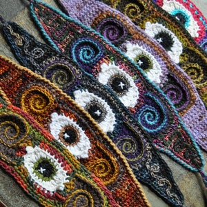 Crochet Pattern Third Eye Freeform Crochet Headband // Freestyle Eyeball Spiral Ear Warmer PATTERN image 7