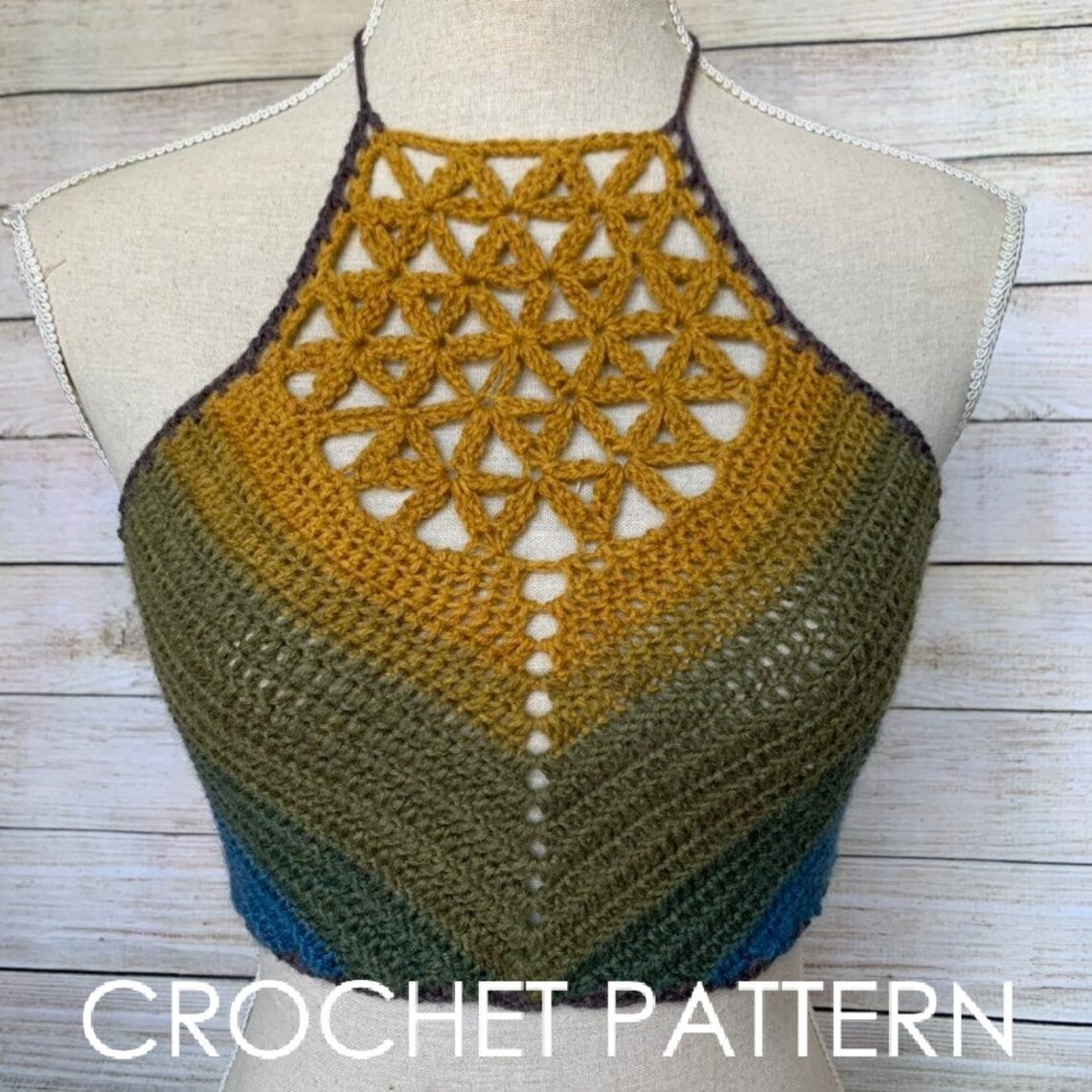 Crochet Crop Top Pattern Sacred Flower Crop Top Crochet - Etsy