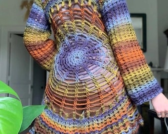 Häkelmuster für den Sierra Mandala Pullover