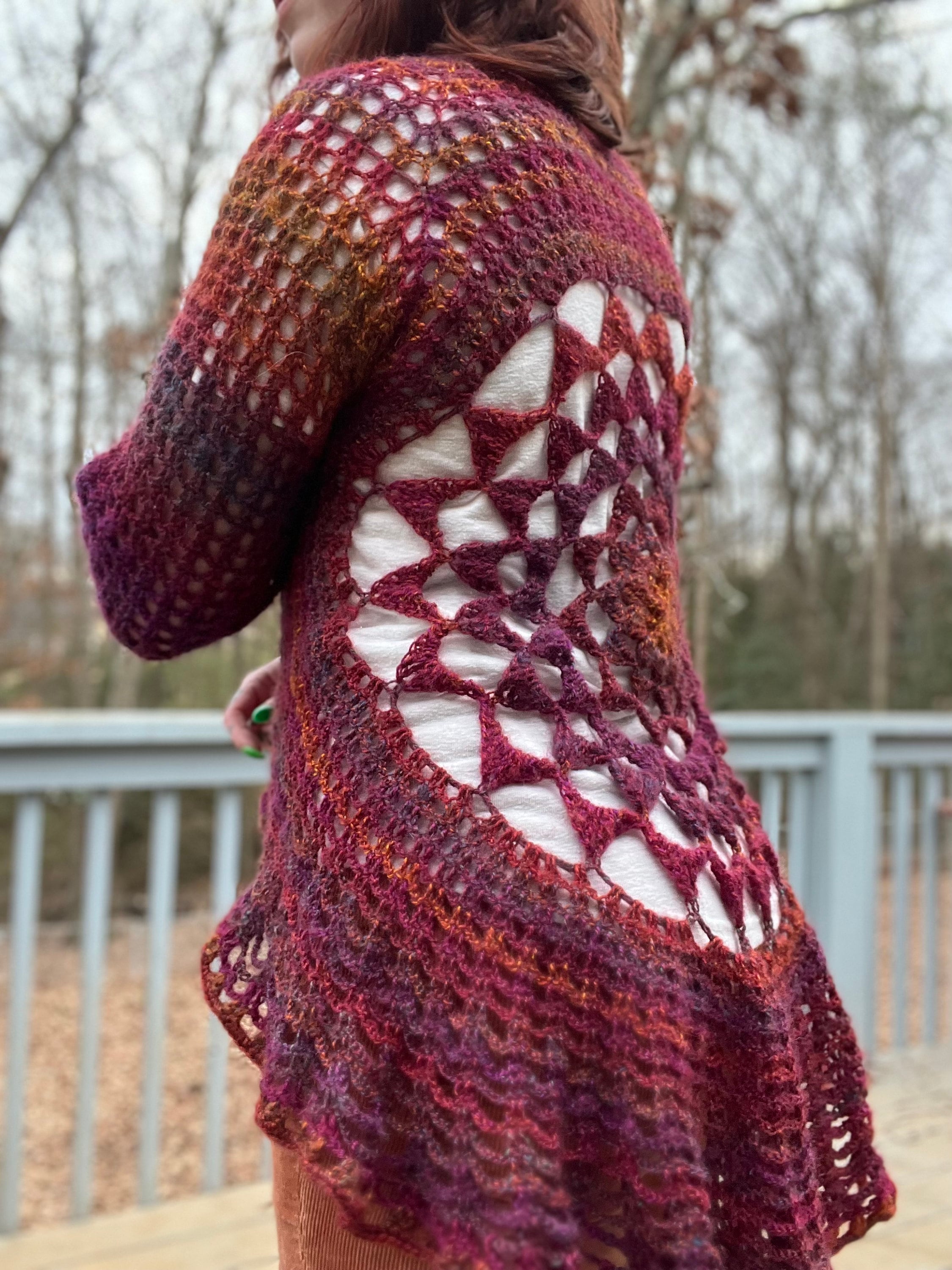 Crochet circle cardigan new arrivals
