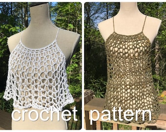 Crochet Top and Dress Pattern - Cascade Crop Top & Dress PATTERN