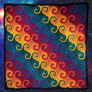 Rainbow Galaxy Blanket Crochet Pattern // Afghan image 2