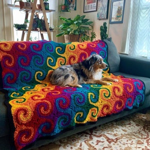Rainbow Galaxy Blanket Crochet Pattern // Afghan image 9