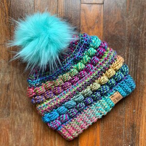 Crochet Hat Pattern - Block Party Hat // Adult Winter Crochet Beanie Hat // Quick Easy Textured Beanie