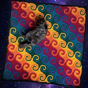 Rainbow Galaxy Blanket Crochet Pattern // Afghan image 3