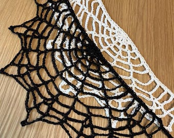 Modello per foulard per capelli a ragnatela all'uncinetto // Bandana a ragnatela // Accessorio di Halloween // Sciarpa per i fianchi