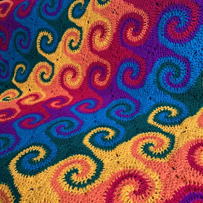 Rainbow Galaxy Blanket Crochet Pattern // Afghan image 8