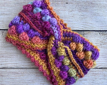 Wzór na szydełkową opaskę na głowę - Wobble Bobble Twist Headband