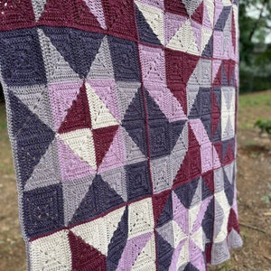 Crochet Blanket Pattern - Homestyle Patchwork Crochet Blanket Pattern // Crochet Quilt Pattern