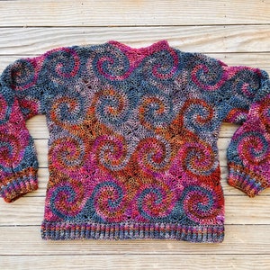 Love Spiral Crochet Sweater Pattern image 7