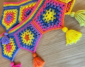 Wzór na szydełkowe chorągiewki boho // Szydełkowe chorągiewki // Dekoracja