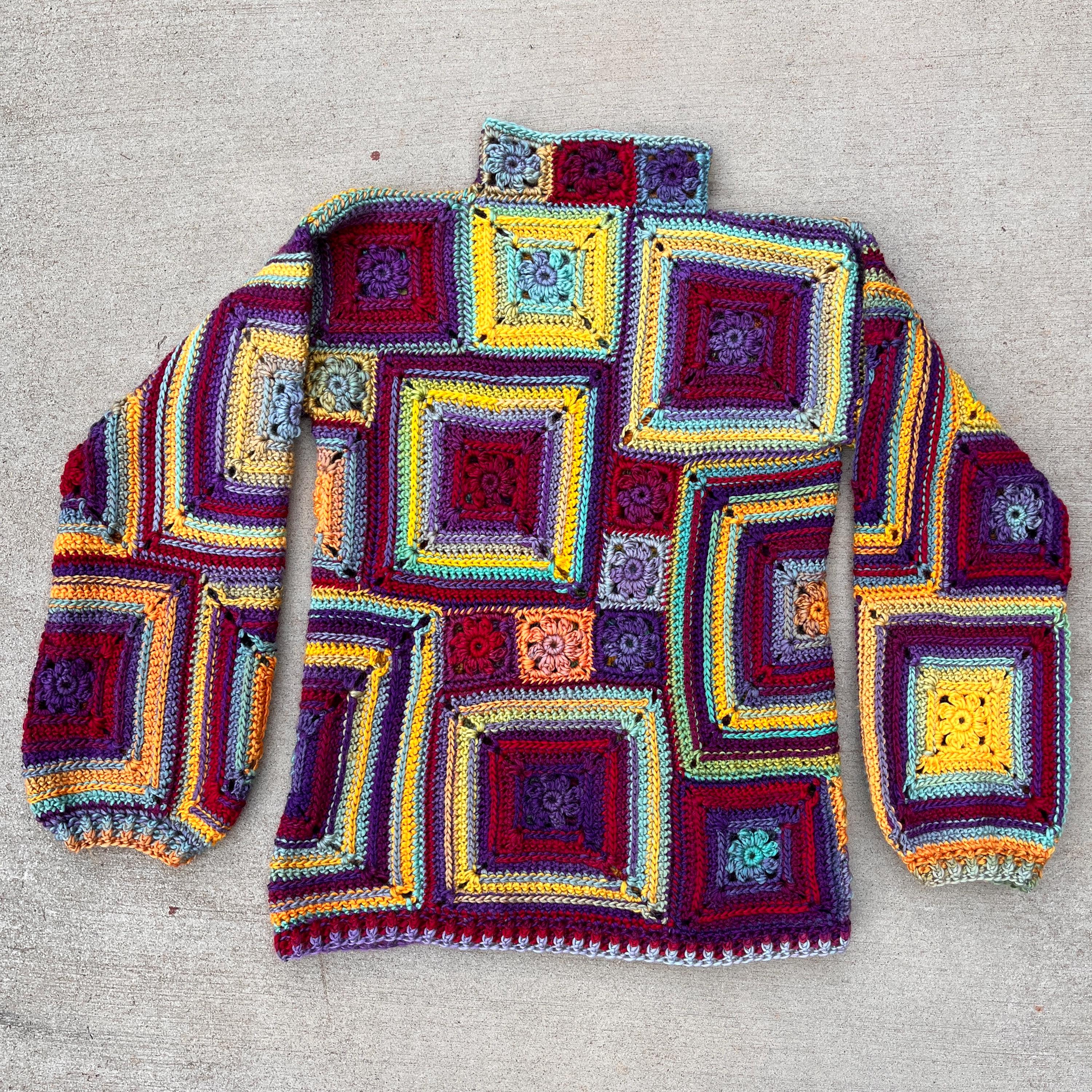 Crochet Sweater Pattern - Crazy Daisy Sweater - Etsy