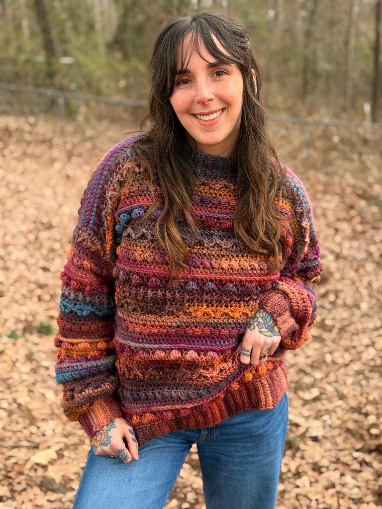 39 Crochet Sweater Patterns to Stitch Cozy Pullovers, Cardigans, and Statement Layers 32 Crochet Sweater Pattern // Fable Pullover // 10 sizes