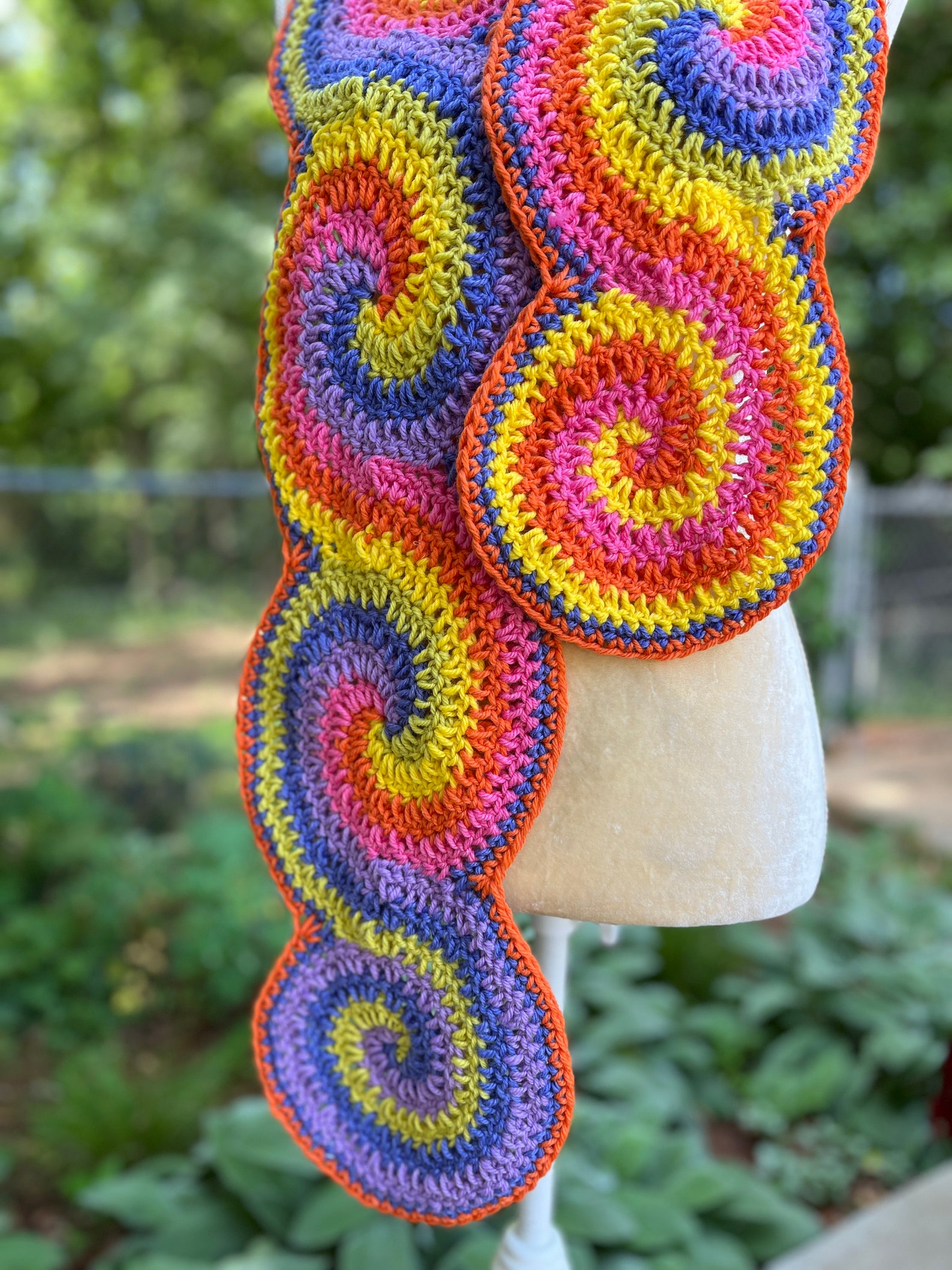 Crochet Spiral Scarf Pattern – Colorful Eclectic Design (PDF Pattern ...