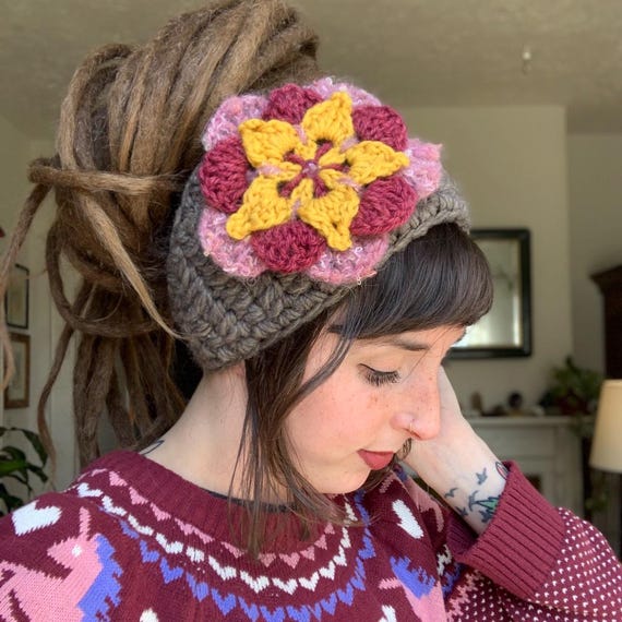 Crochet Headband Pattern - Flower Headband