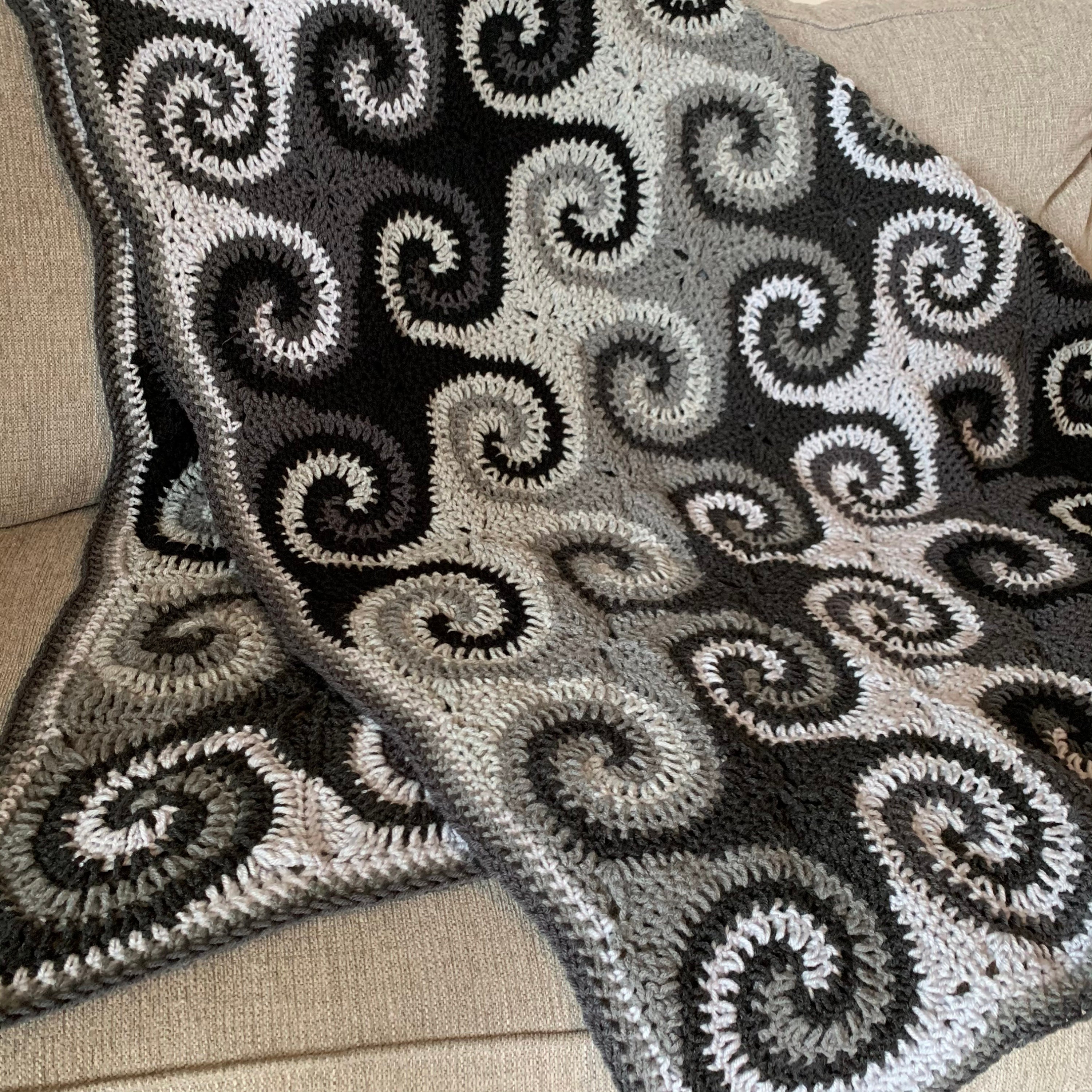 Granny Spiral Crochet Blanket Pattern / Rainbow Galaxy Blanket Etsy