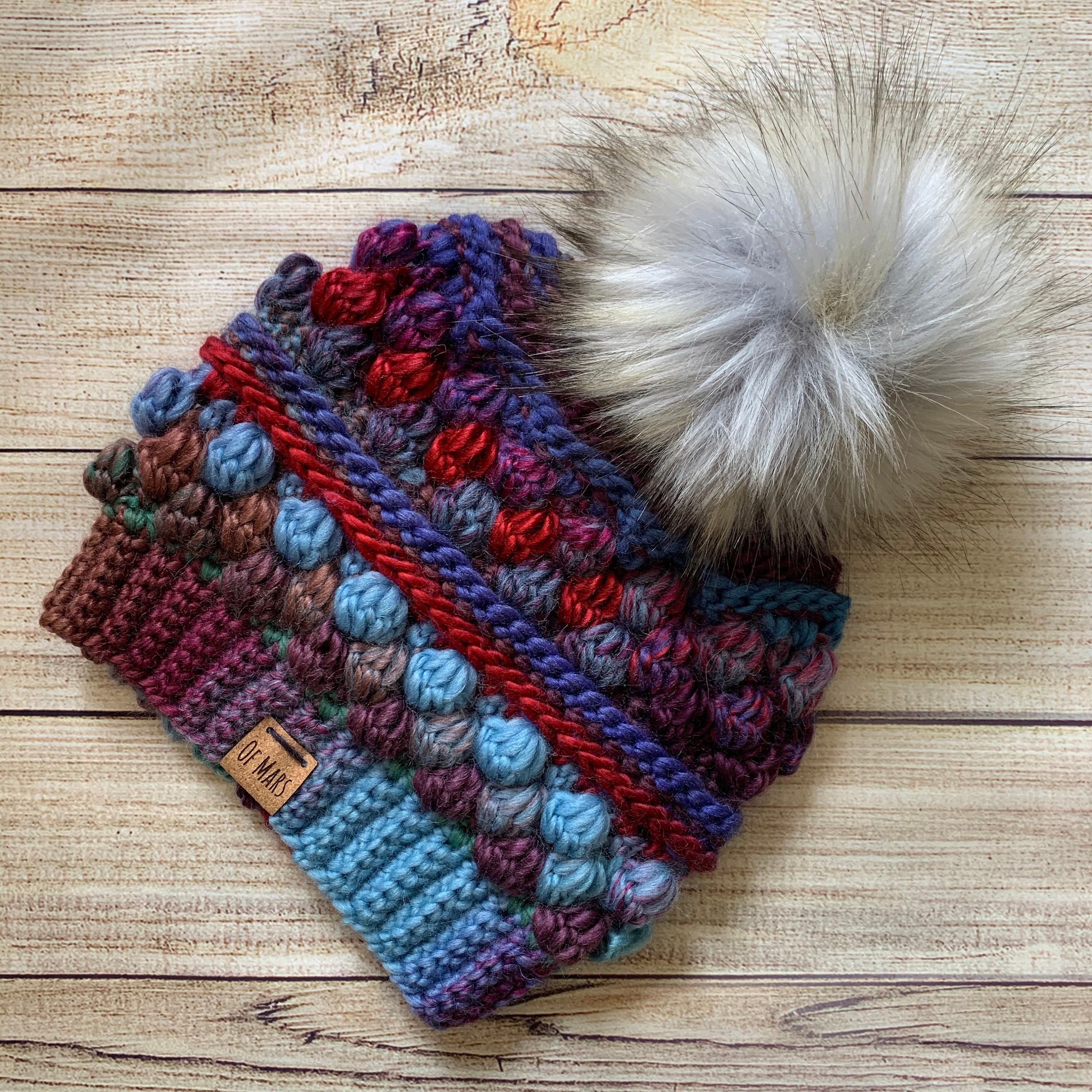 Wobble Bobble Beanie Crochet Pattern – Textured Winter Hat (PDF Pattern ...