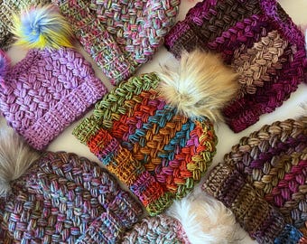 Crochet Hat Pattern - Puffs-A-Plenty Hat // All Sizes NB-Adult Large