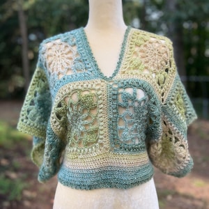 Crochet Top Pattern - Flouncy Flower Top Pattern