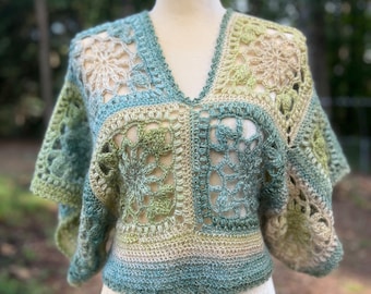 Crochet Top Pattern - Flouncy Flower Top Pattern