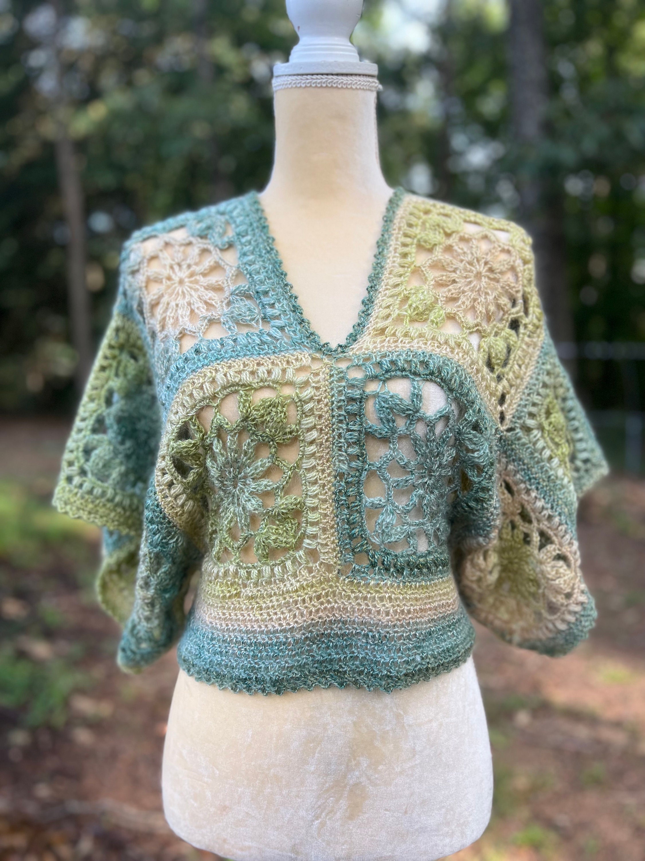 Crochet Top Pattern - Flouncy Flower Top Pattern