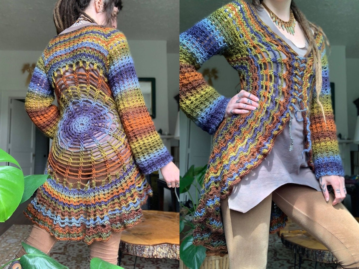 mandala crochet cardigan pattern