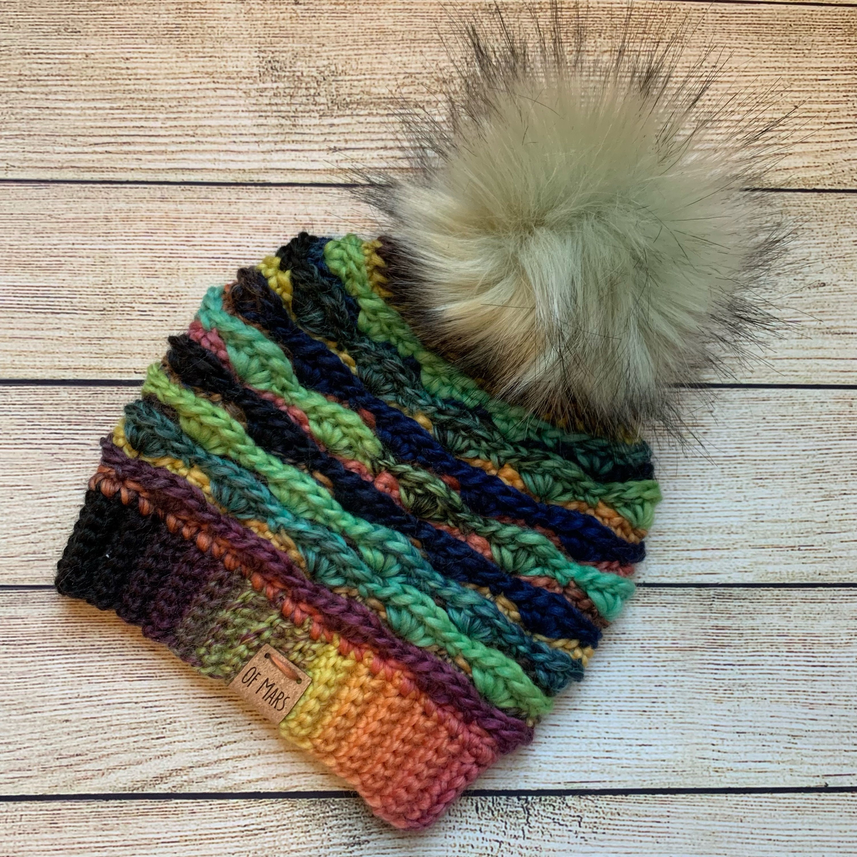 Crochet Hat Pattern Dragon Scale Hat Etsy