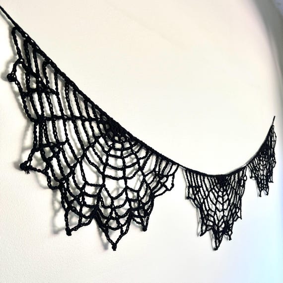Spiderweb Bunting Crochet Pattern - Halloween Garland & Spooky Home Decor
