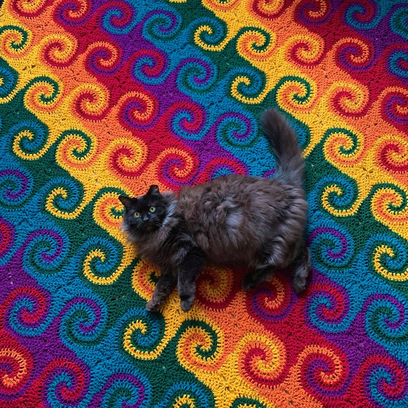 Rainbow Galaxy Blanket Crochet Pattern // Afghan image 5