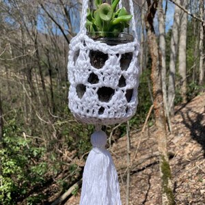 Crochet Planter Pattern 5 Hanging Planters with Tassels // Boho Home Decor // Crochet Plant Hangers // Succulent Planter image 6