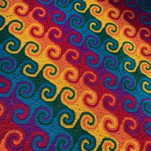 Rainbow Galaxy Blanket Crochet Pattern // Afghan image 4