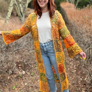 Flower Duster Crochet Pattern // Long Sweater Coat image 7