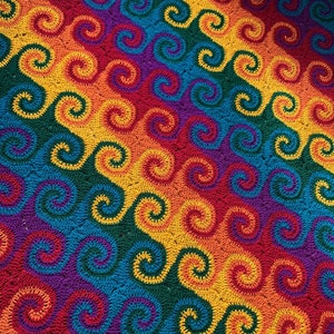 Rainbow Galaxy Blanket Crochet Pattern // Afghan image 3