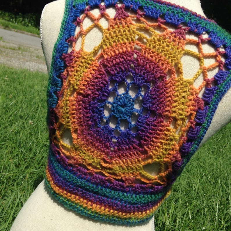 Crochet Vest Pattern Luna Mandala Vest image 5