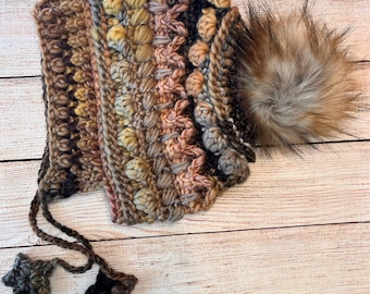 Crochet Hat Pattern - Fable Bonnet  // Textured Slouchy Hat with Star Tassels