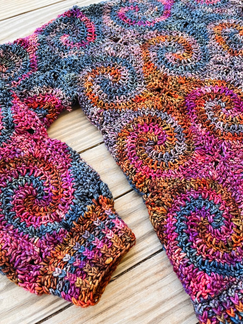 Love Spiral Crochet Sweater Pattern Etsy