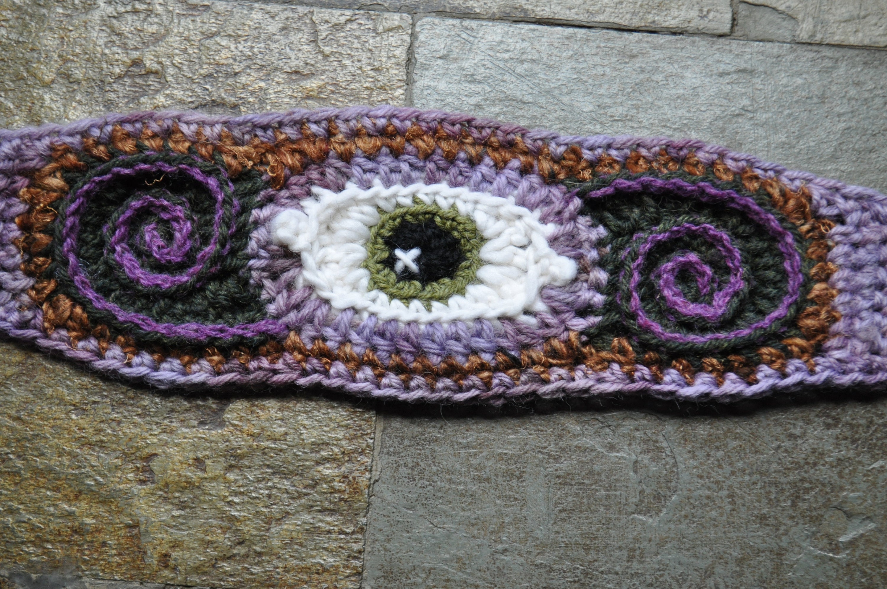 Crochet Headband Pattern - Third Eye Freeform Crochet  display picture 2