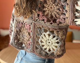 Crochet Sweater Pattern - Blossom Breeze Cropped Sweater