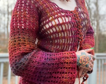 Crochet Sweater Pattern - Dahlia Mandala Sweater - Etsy