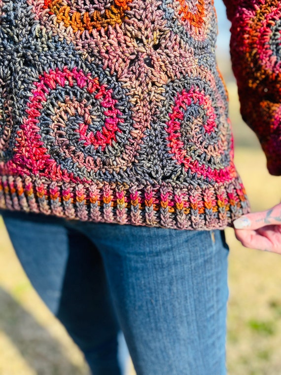 Crochet Sweater Pattern - Love Spiral Crochet Sweater Pattern